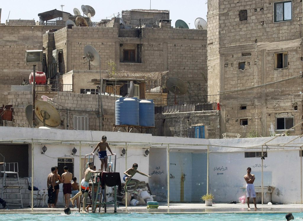 Piscine guerre — illustration de l'article « Yusra Mardini : nager pour survivre, nager pour exister »